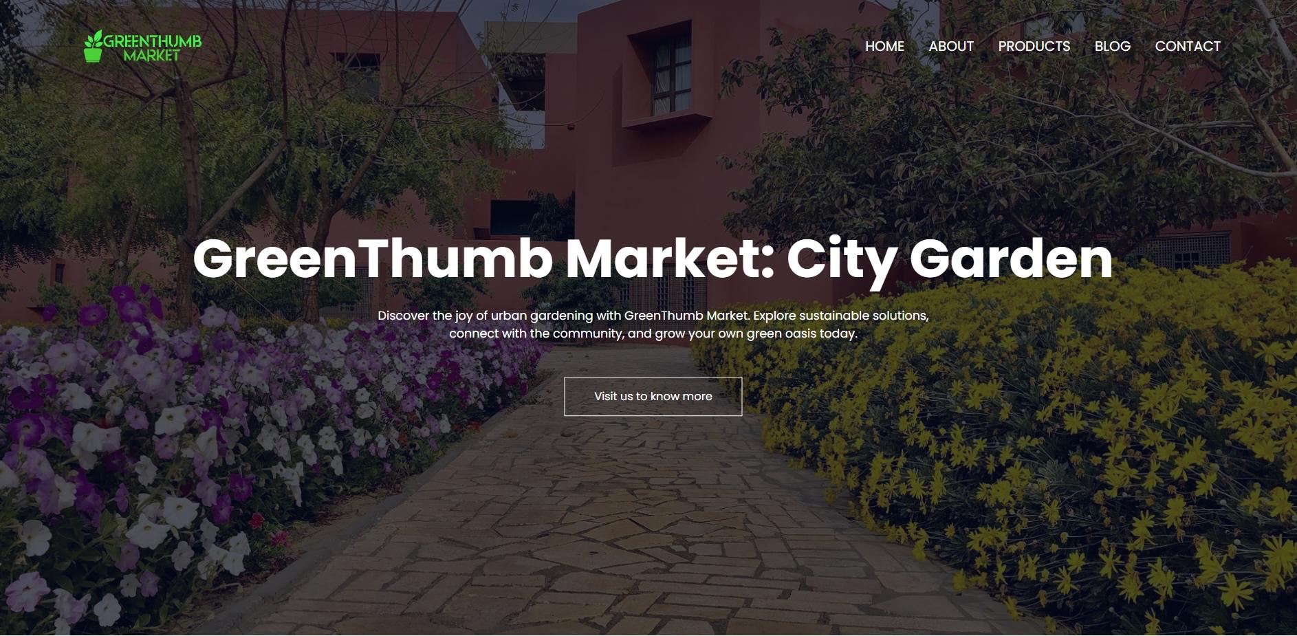 green thumb market - A custom website devlopment project